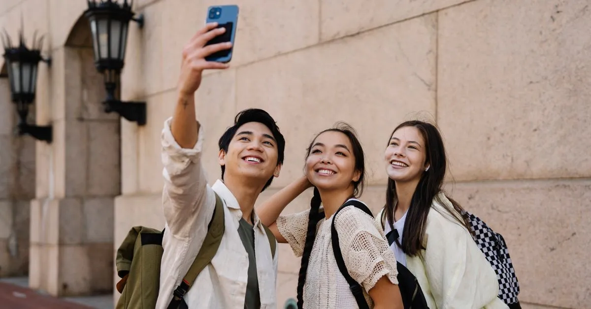 Friends taking a selfie